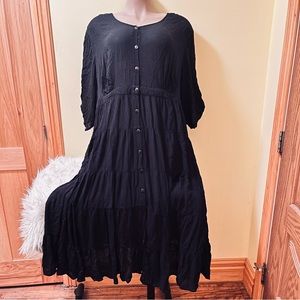 Size 3X Woman Within Rayon Gauze Button Up Dress